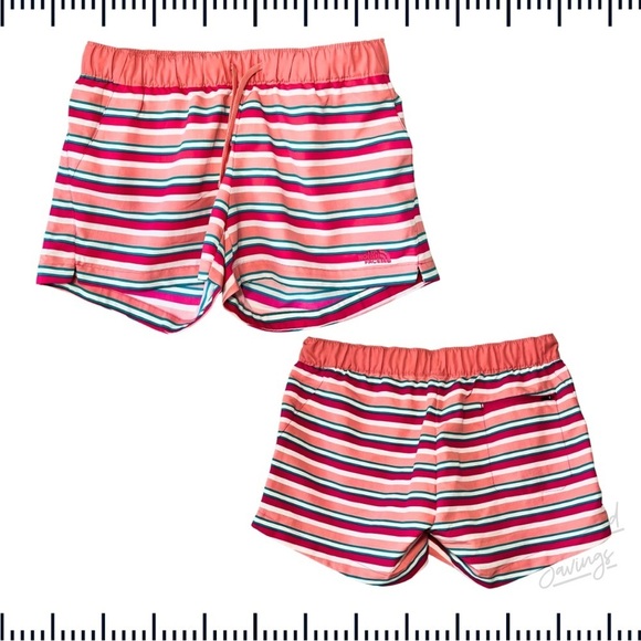 The North Face [Large NWT] Pink Striped Shorts - Picture 1 of 8